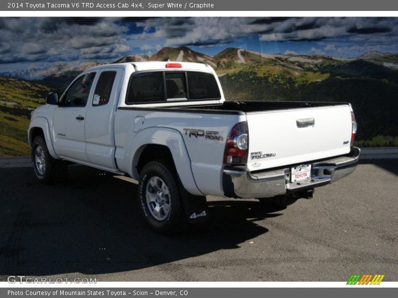 Super White / Graphite 2014 Toyota Tacoma V6 TRD Access Cab 4x4