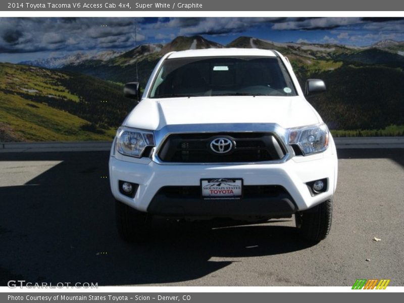 Super White / Graphite 2014 Toyota Tacoma V6 Access Cab 4x4