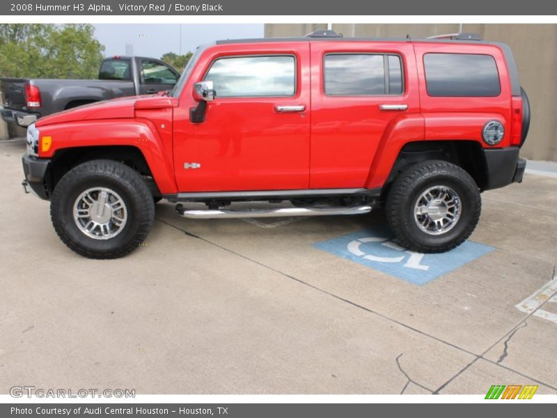 Victory Red / Ebony Black 2008 Hummer H3 Alpha