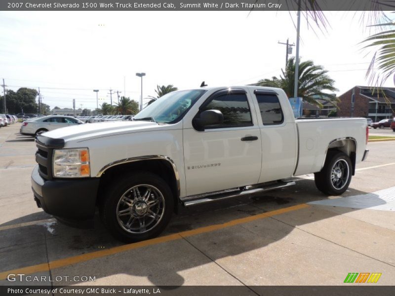 Summit White / Dark Titanium Gray 2007 Chevrolet Silverado 1500 Work Truck Extended Cab