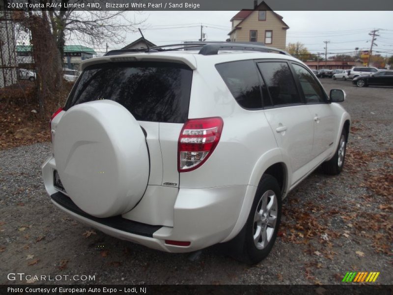 Blizzard White Pearl / Sand Beige 2010 Toyota RAV4 Limited 4WD