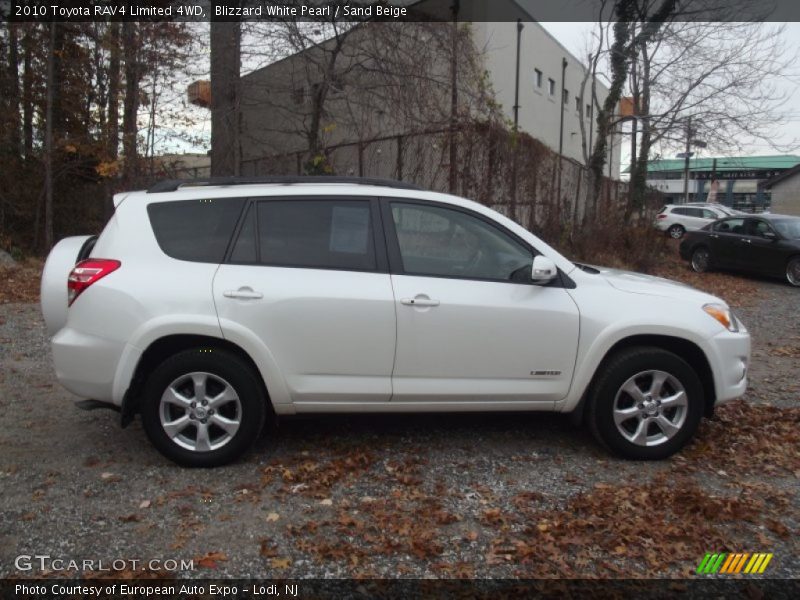 Blizzard White Pearl / Sand Beige 2010 Toyota RAV4 Limited 4WD