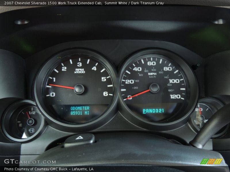 Summit White / Dark Titanium Gray 2007 Chevrolet Silverado 1500 Work Truck Extended Cab