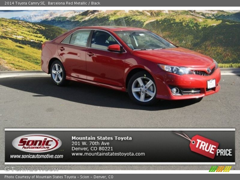 Barcelona Red Metallic / Black 2014 Toyota Camry SE