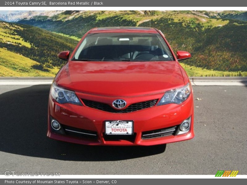 Barcelona Red Metallic / Black 2014 Toyota Camry SE