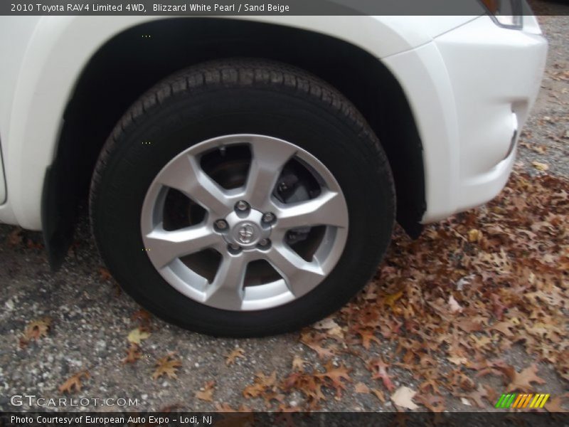 Blizzard White Pearl / Sand Beige 2010 Toyota RAV4 Limited 4WD