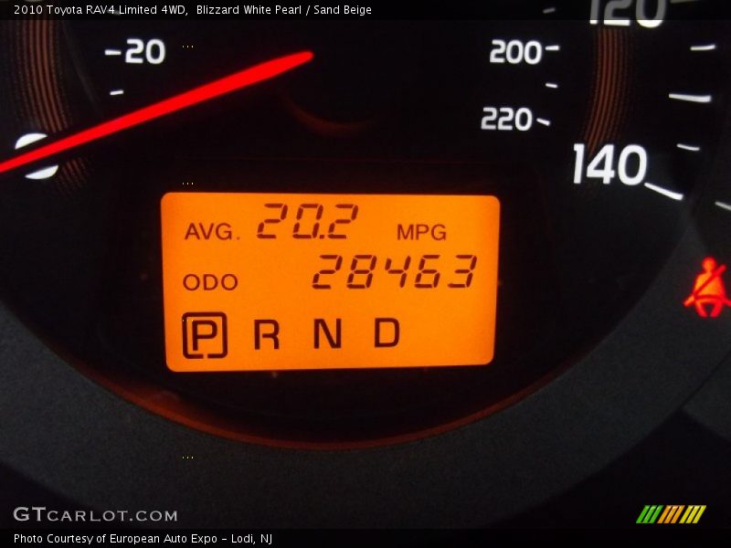 Blizzard White Pearl / Sand Beige 2010 Toyota RAV4 Limited 4WD