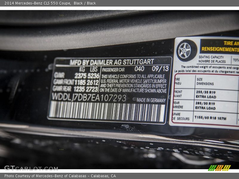 Black / Black 2014 Mercedes-Benz CLS 550 Coupe