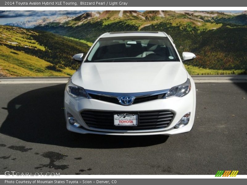 Blizzard Pearl / Light Gray 2014 Toyota Avalon Hybrid XLE Touring
