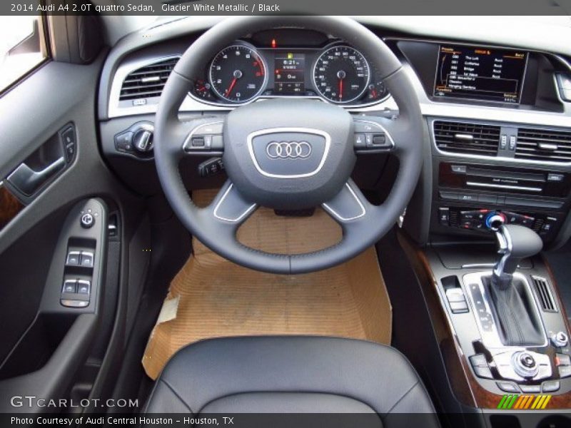 Glacier White Metallic / Black 2014 Audi A4 2.0T quattro Sedan