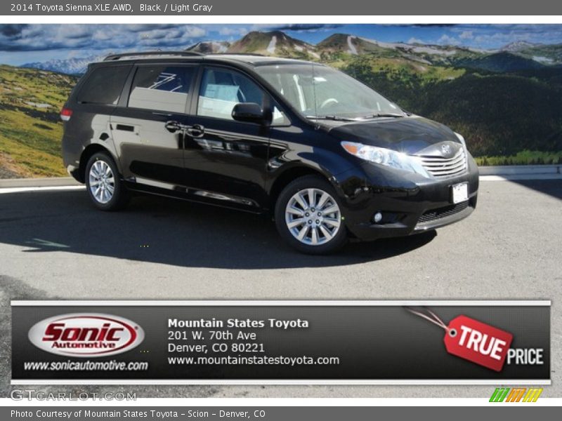 Black / Light Gray 2014 Toyota Sienna XLE AWD