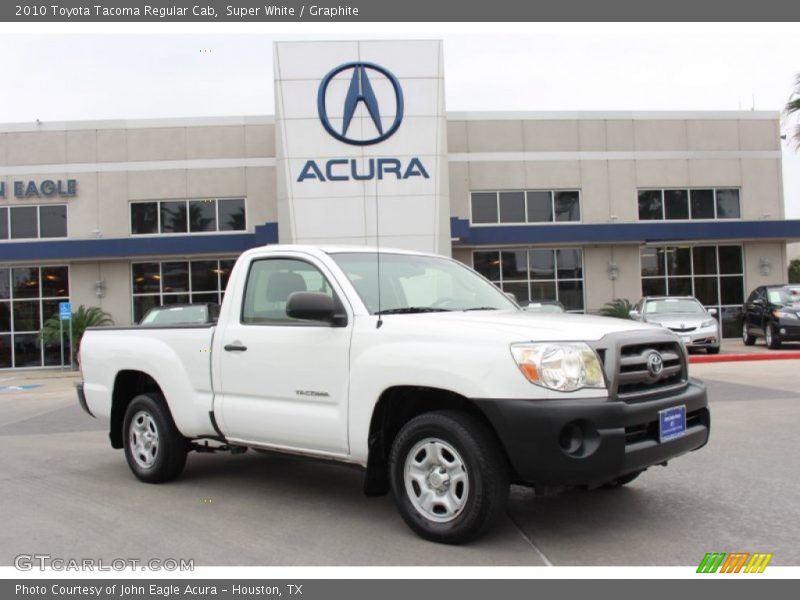 Super White / Graphite 2010 Toyota Tacoma Regular Cab