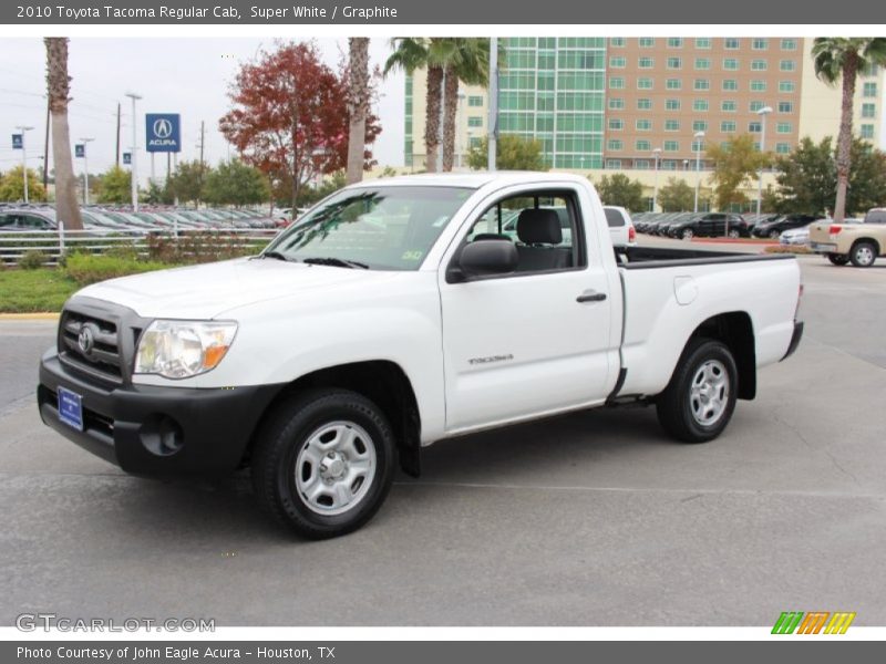 Super White / Graphite 2010 Toyota Tacoma Regular Cab
