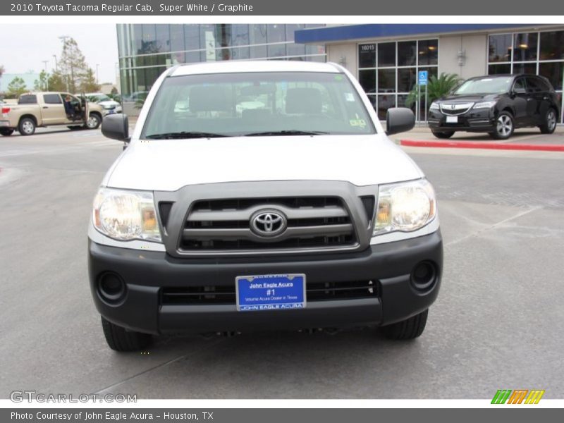Super White / Graphite 2010 Toyota Tacoma Regular Cab