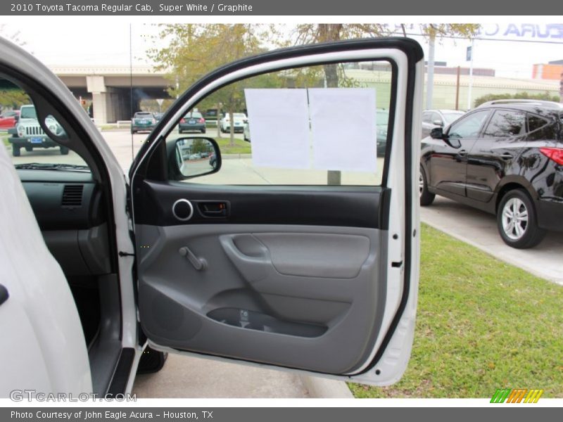 Super White / Graphite 2010 Toyota Tacoma Regular Cab
