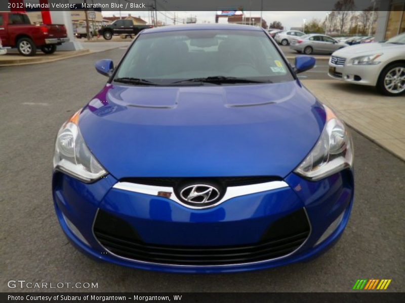 Marathon Blue / Black 2012 Hyundai Veloster