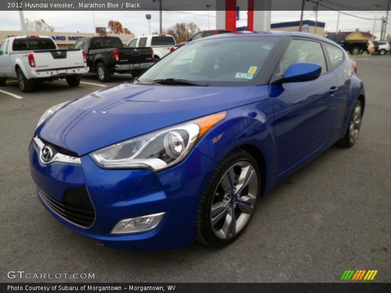 Marathon Blue / Black 2012 Hyundai Veloster