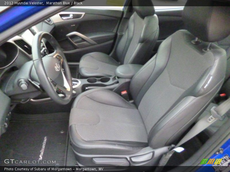 Marathon Blue / Black 2012 Hyundai Veloster