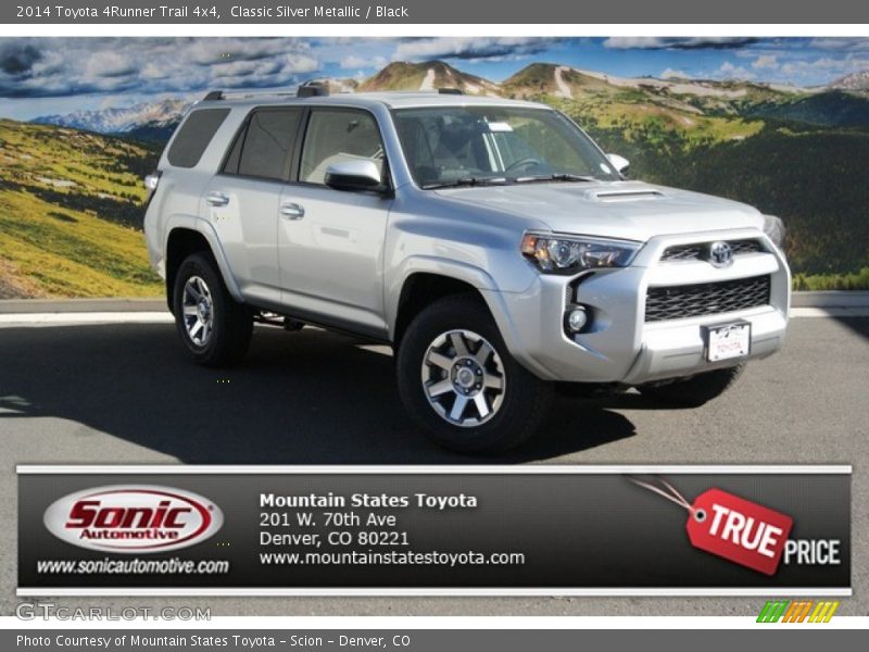 Classic Silver Metallic / Black 2014 Toyota 4Runner Trail 4x4