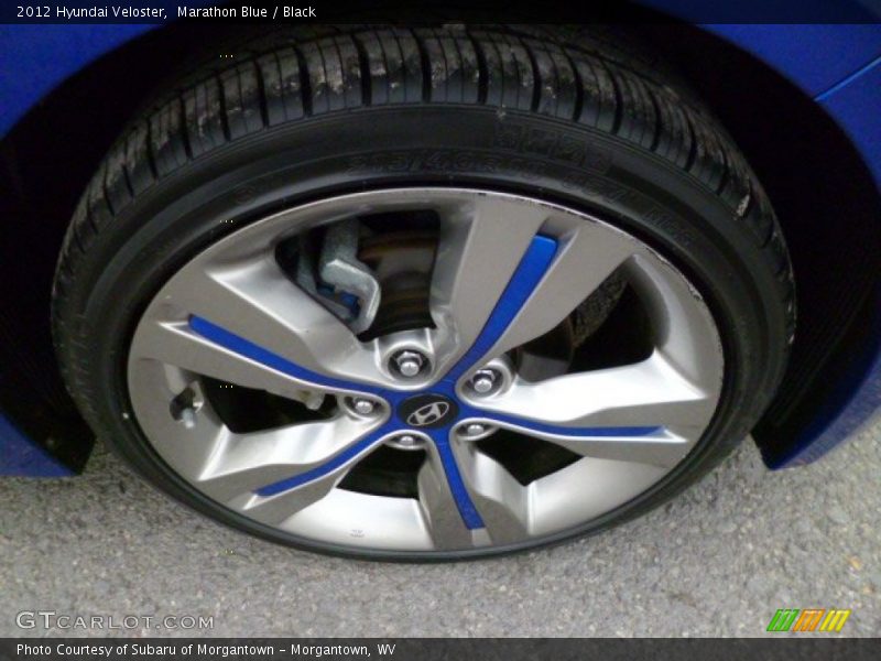 Marathon Blue / Black 2012 Hyundai Veloster