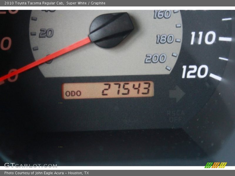 Super White / Graphite 2010 Toyota Tacoma Regular Cab