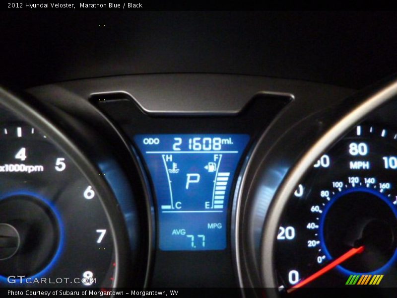 Marathon Blue / Black 2012 Hyundai Veloster