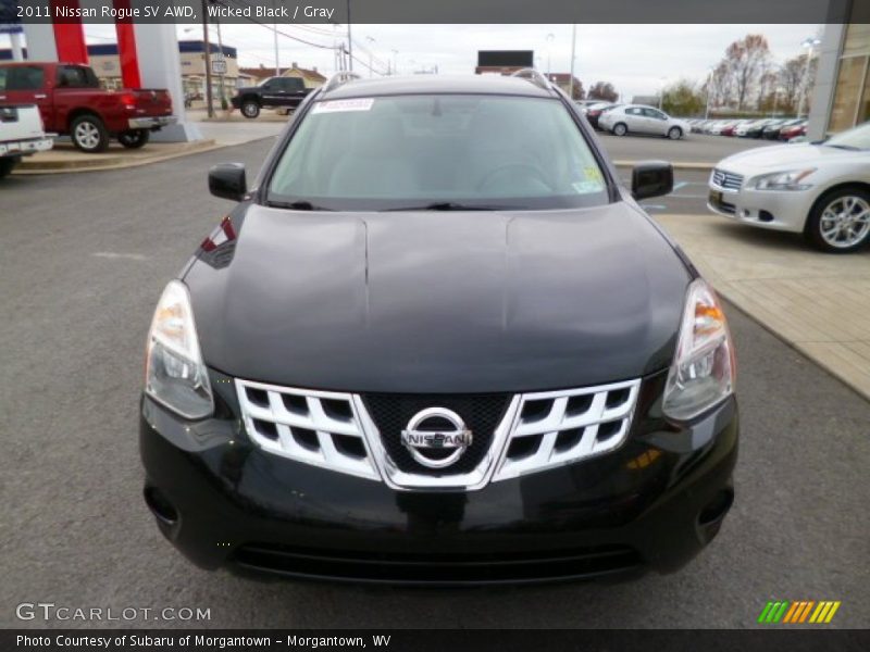 Wicked Black / Gray 2011 Nissan Rogue SV AWD