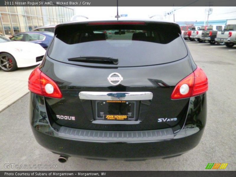 Wicked Black / Gray 2011 Nissan Rogue SV AWD