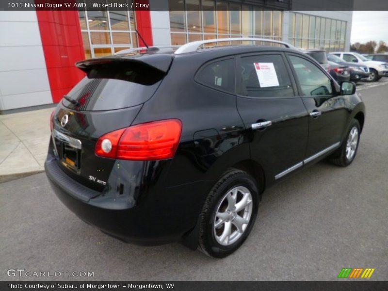 Wicked Black / Gray 2011 Nissan Rogue SV AWD