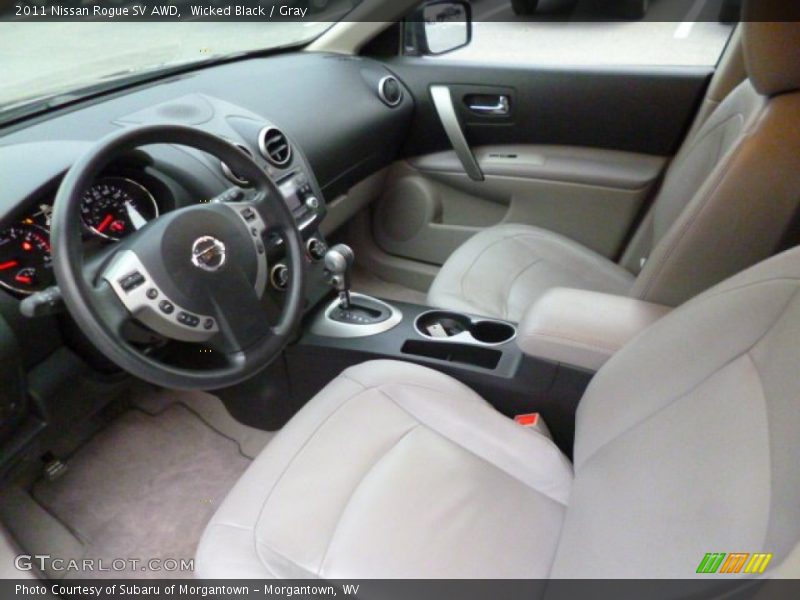 Wicked Black / Gray 2011 Nissan Rogue SV AWD