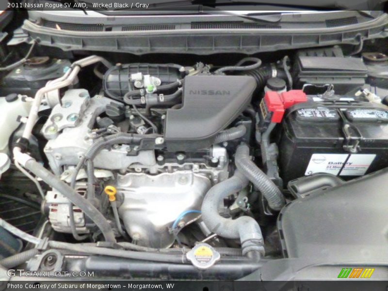 Wicked Black / Gray 2011 Nissan Rogue SV AWD