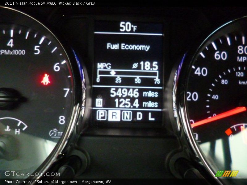 Wicked Black / Gray 2011 Nissan Rogue SV AWD