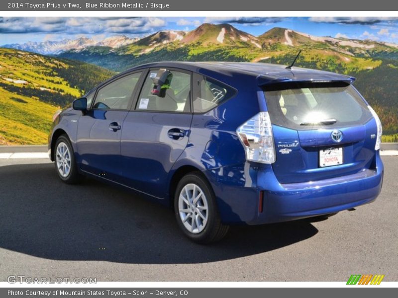 Blue Ribbon Metallic / Bisque 2014 Toyota Prius v Two