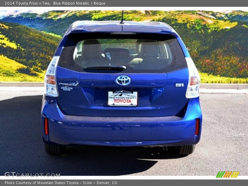 Blue Ribbon Metallic / Bisque 2014 Toyota Prius v Two