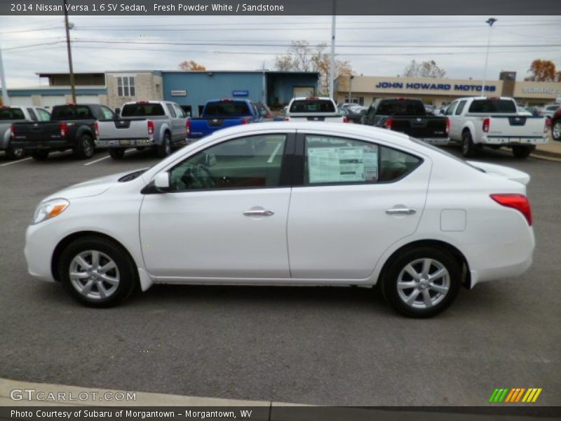 Fresh Powder White / Sandstone 2014 Nissan Versa 1.6 SV Sedan