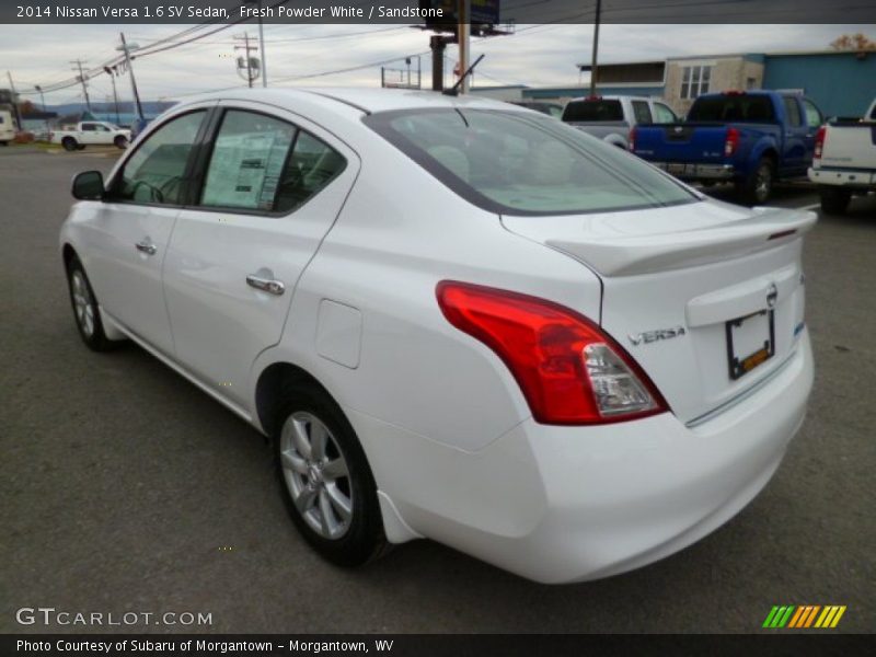 Fresh Powder White / Sandstone 2014 Nissan Versa 1.6 SV Sedan
