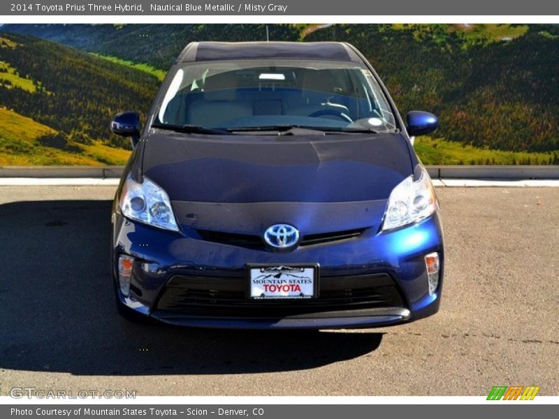 Nautical Blue Metallic / Misty Gray 2014 Toyota Prius Three Hybrid