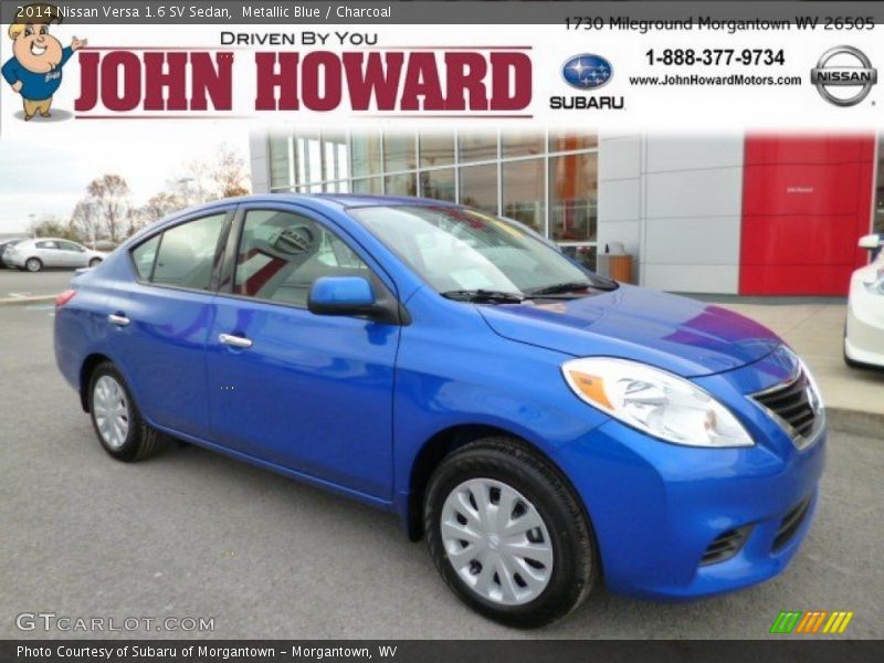 Metallic Blue / Charcoal 2014 Nissan Versa 1.6 SV Sedan