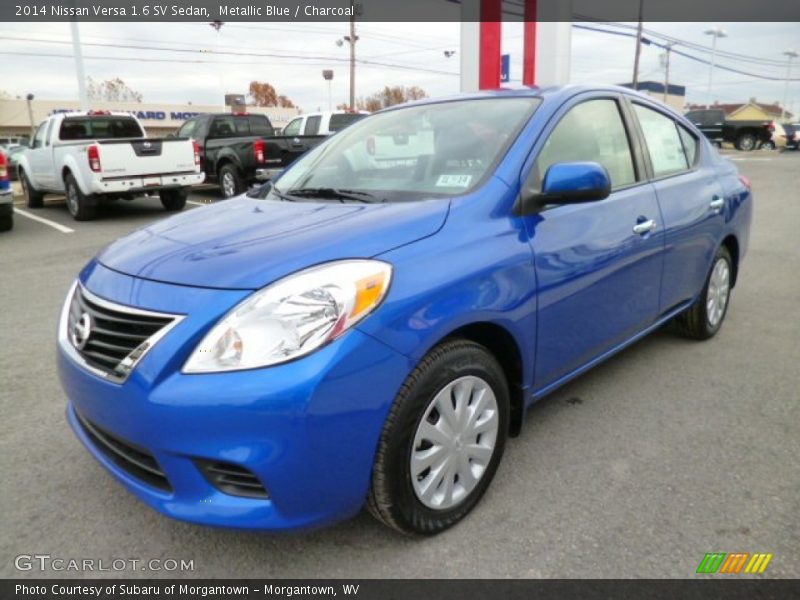 Metallic Blue / Charcoal 2014 Nissan Versa 1.6 SV Sedan
