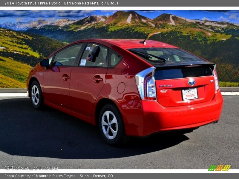 Barcelona Red Metallic / Bisque 2014 Toyota Prius Three Hybrid