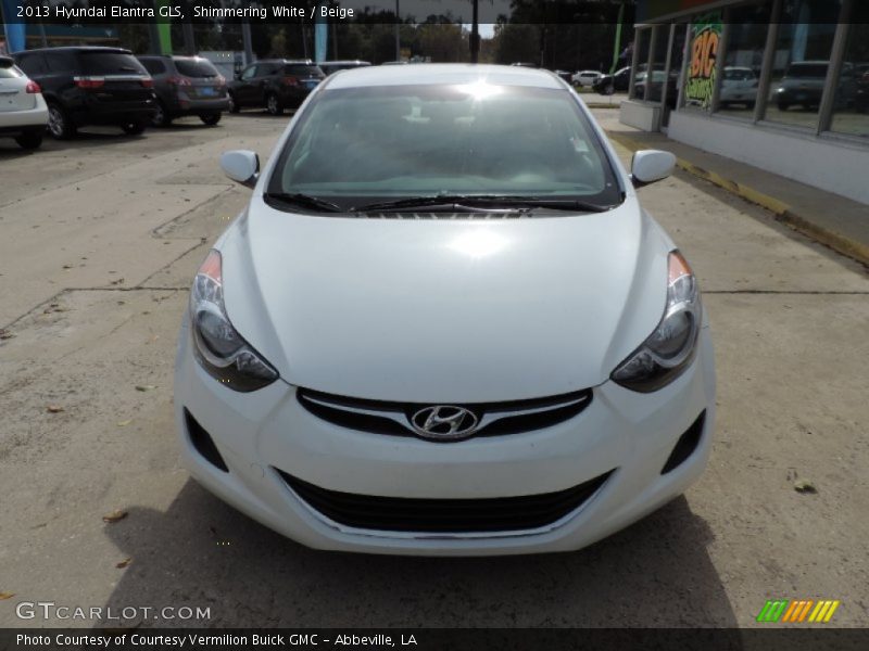 Shimmering White / Beige 2013 Hyundai Elantra GLS