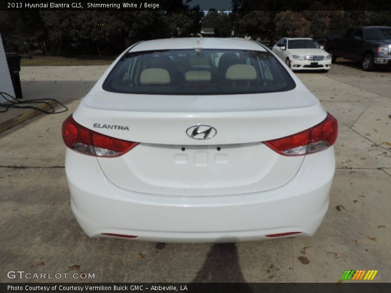Shimmering White / Beige 2013 Hyundai Elantra GLS