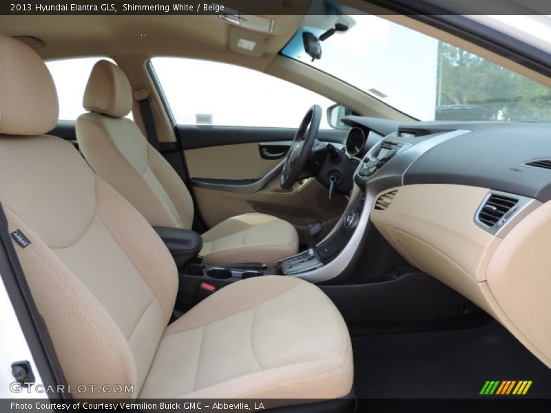 Shimmering White / Beige 2013 Hyundai Elantra GLS