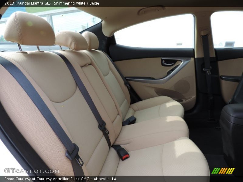 Shimmering White / Beige 2013 Hyundai Elantra GLS