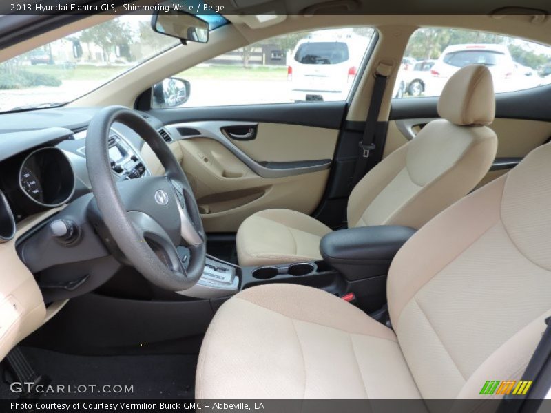 Shimmering White / Beige 2013 Hyundai Elantra GLS