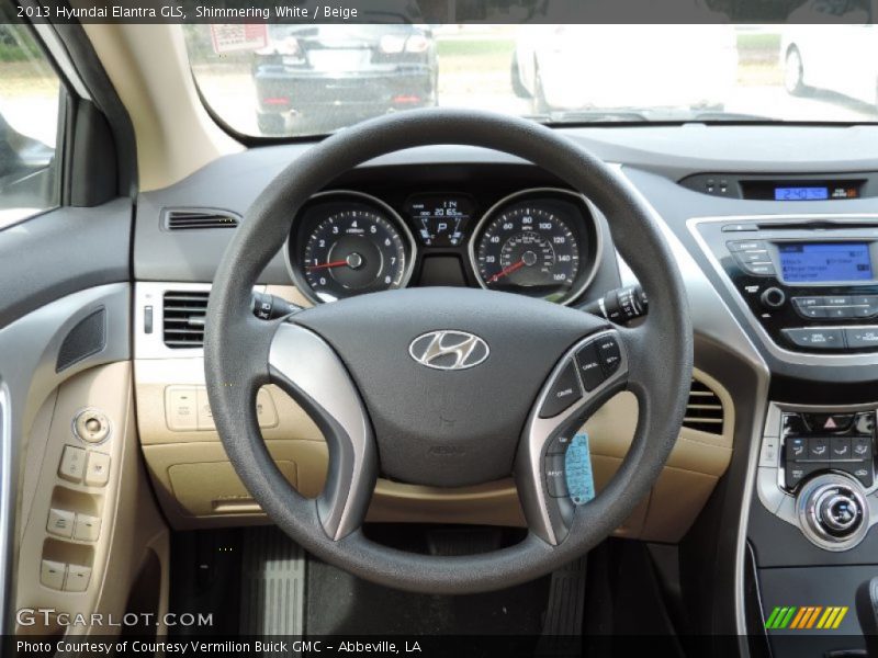 Shimmering White / Beige 2013 Hyundai Elantra GLS