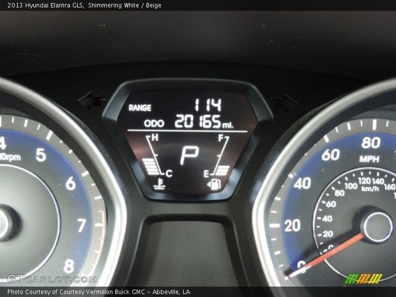 Shimmering White / Beige 2013 Hyundai Elantra GLS