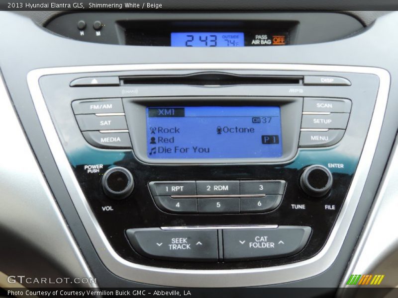 Shimmering White / Beige 2013 Hyundai Elantra GLS