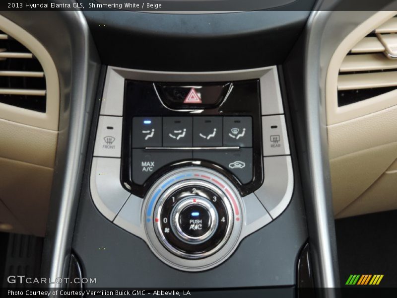 Shimmering White / Beige 2013 Hyundai Elantra GLS