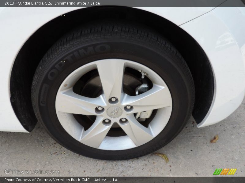 Shimmering White / Beige 2013 Hyundai Elantra GLS